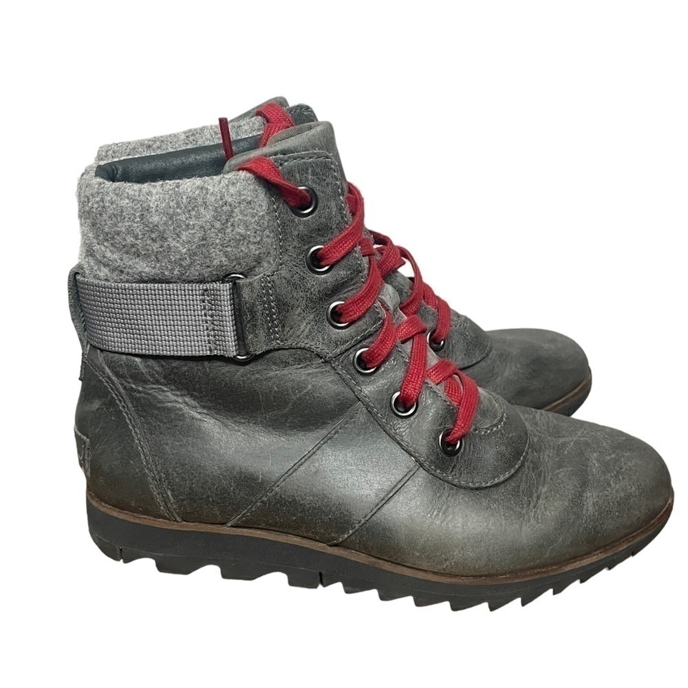 Sorel Harlow Conquest Grey Waterproof Leather Hiking Boot 7.5